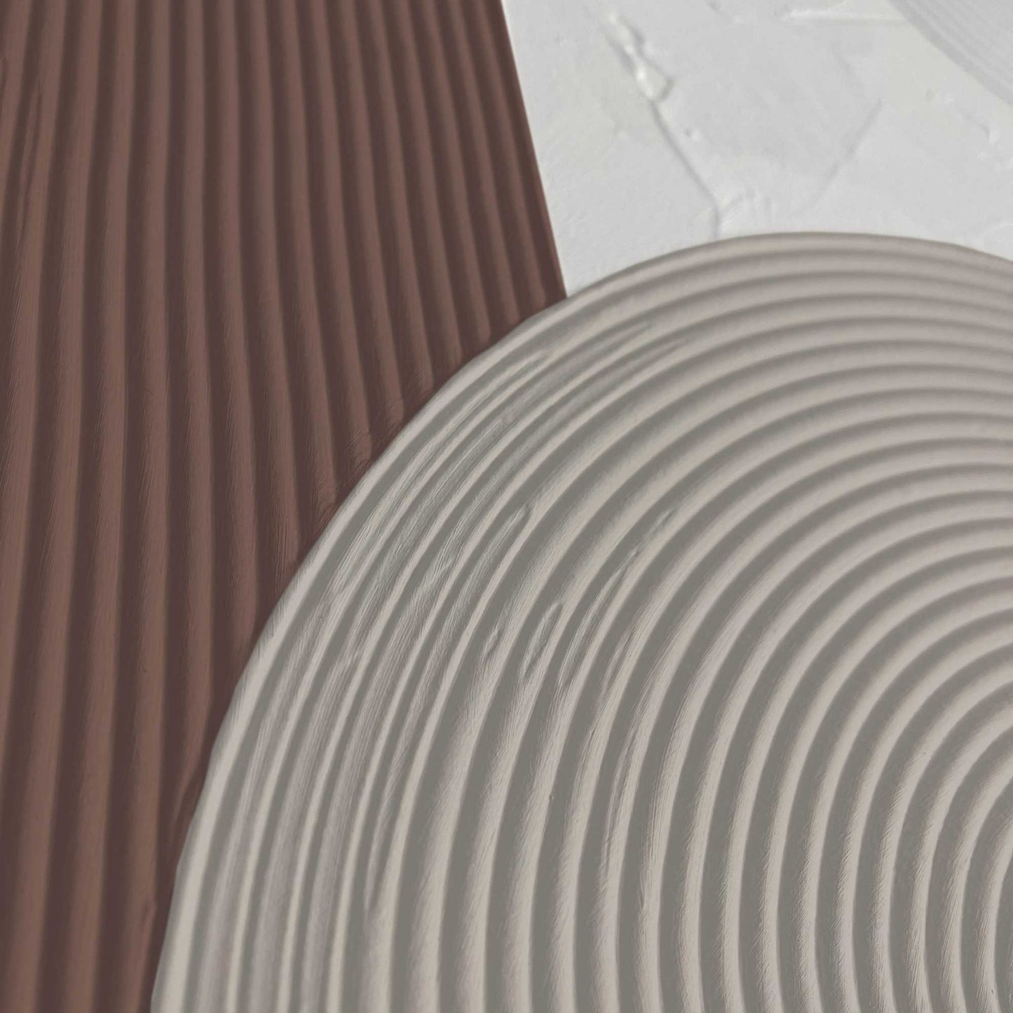 Handmade Art Organic shapes - brown 70x50