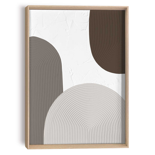 Handmade Art Organic shapes - grey 70x50