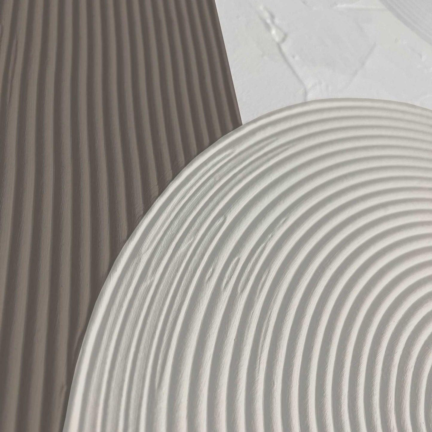 Handmade Art Organic shapes - grey 70x50