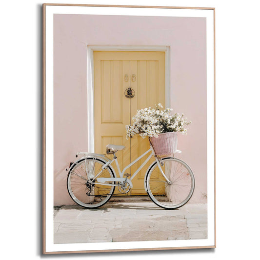 Framed Poster Flower basket ride 70x50