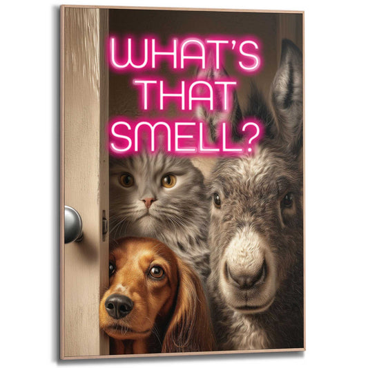 Framed Poster Smell check 70x50