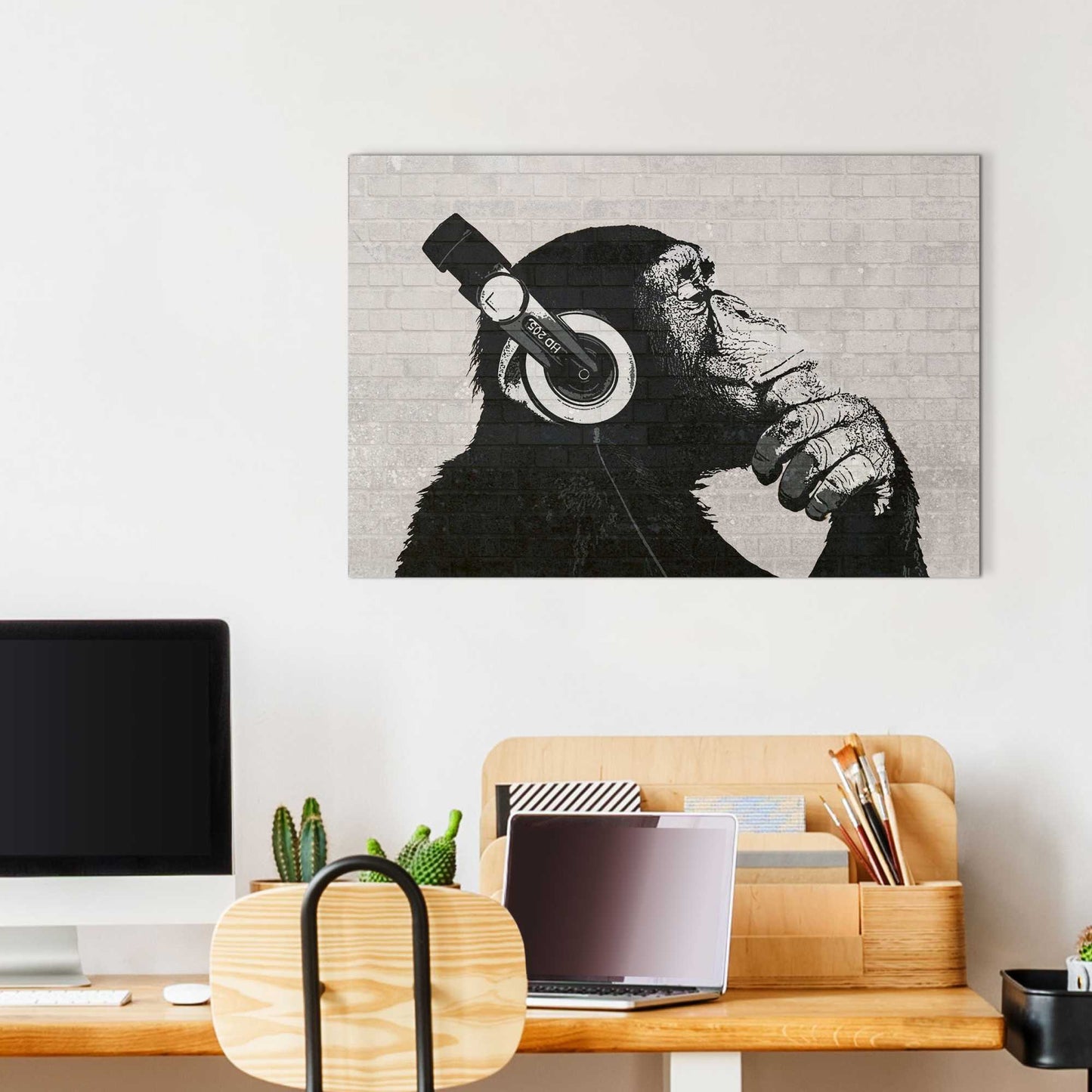 Wall Art Panel Monkey beats 60x90