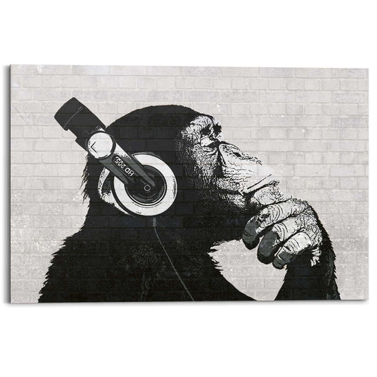 Wall Art Panel Monkey beats 60x90