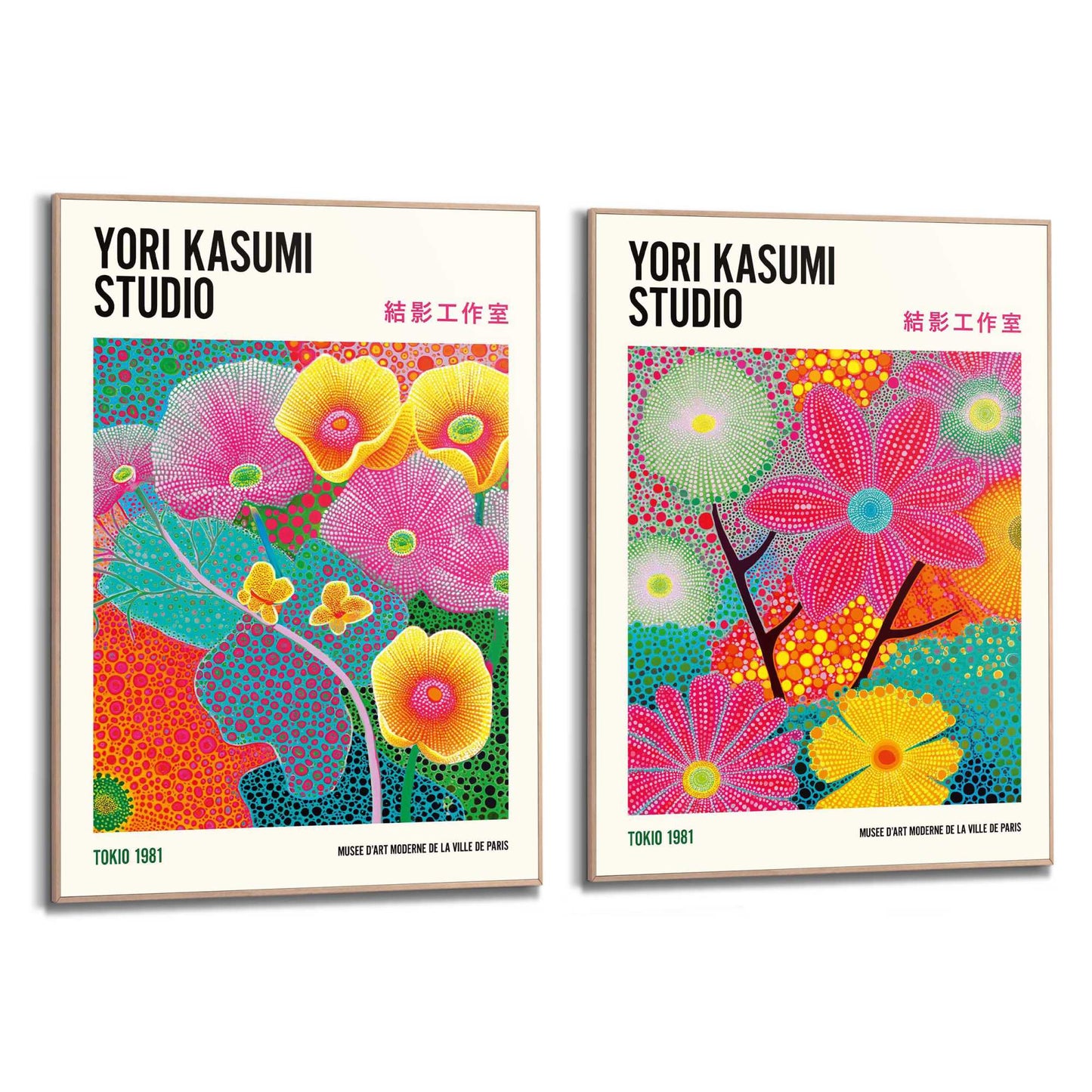 Framed Poster Yori Kasumi - dotted floral set 70x50