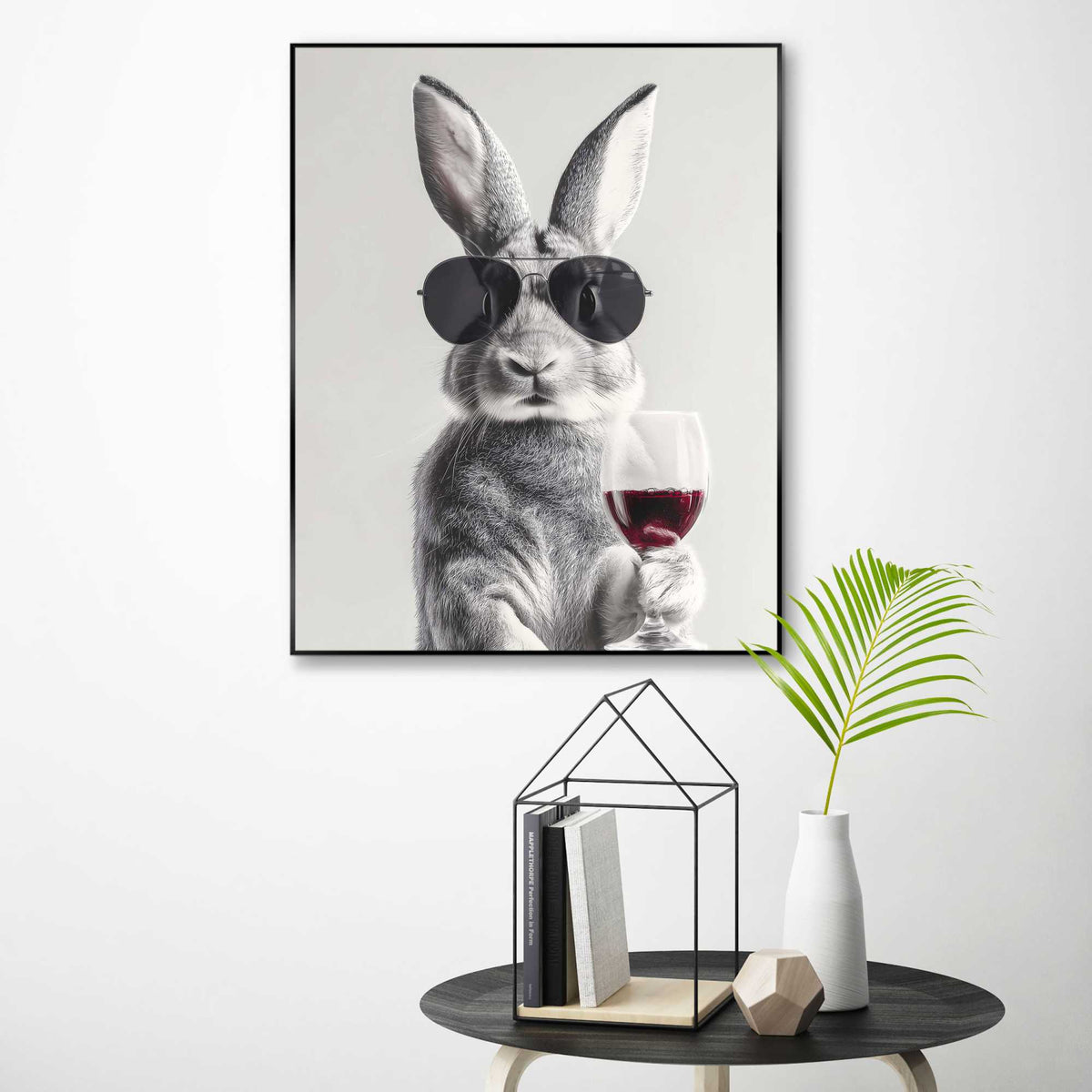 Framed Poster The Gentle Rabbit 50x40