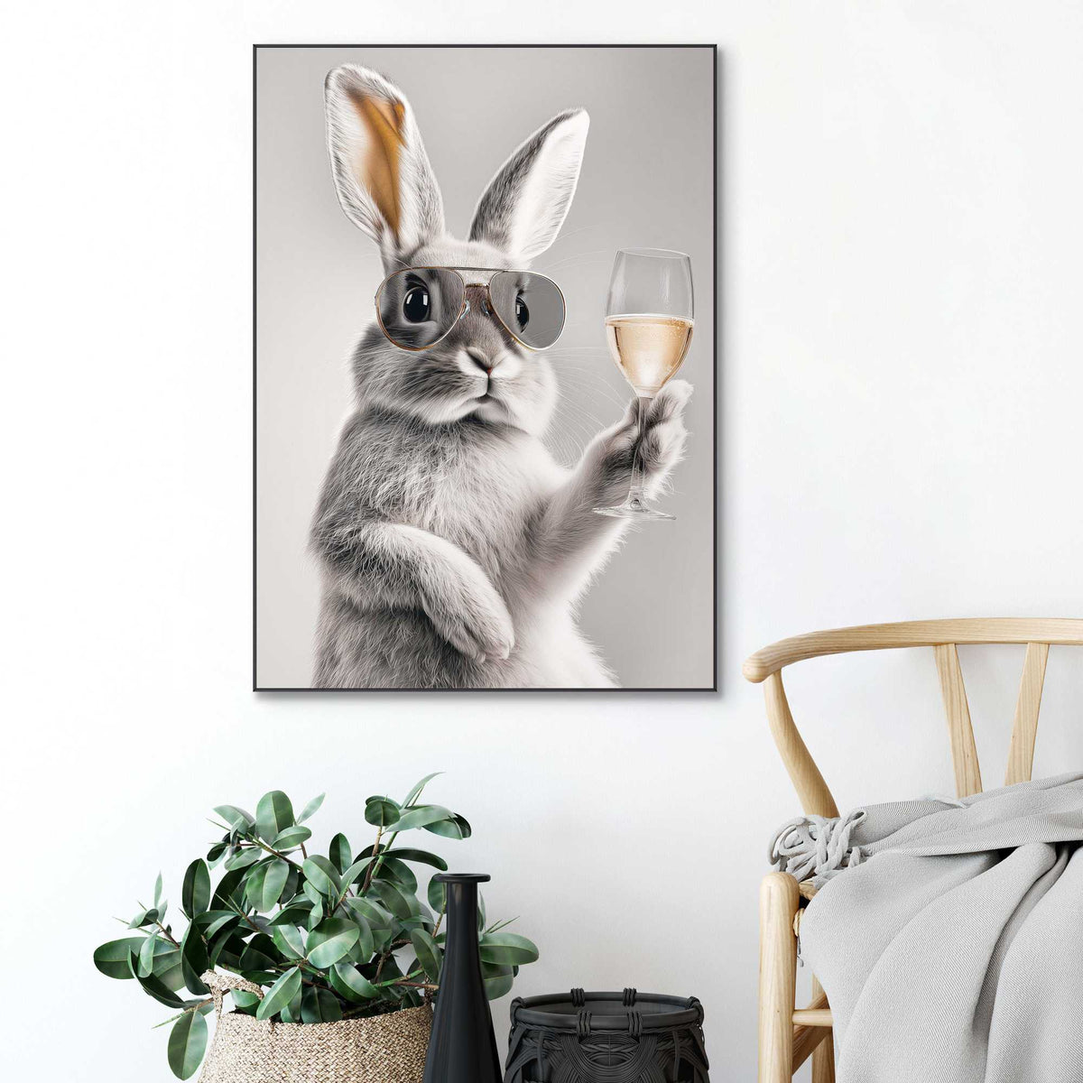 Framed Poster Shades & Champagne 70x50