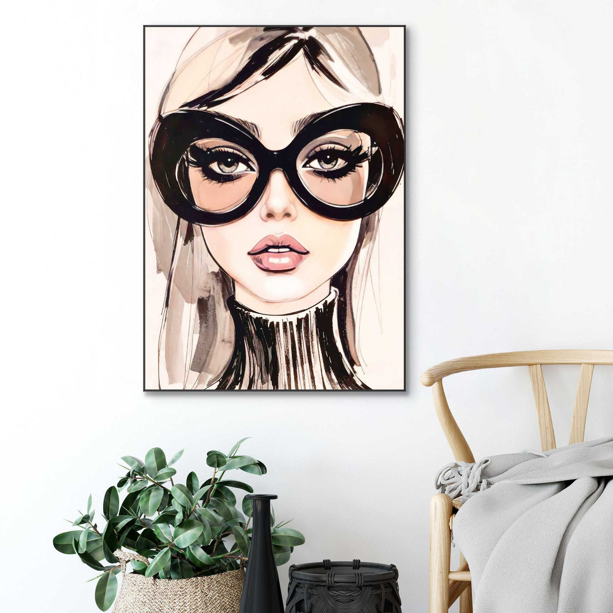 Framed Poster Bold Gaze 70x50