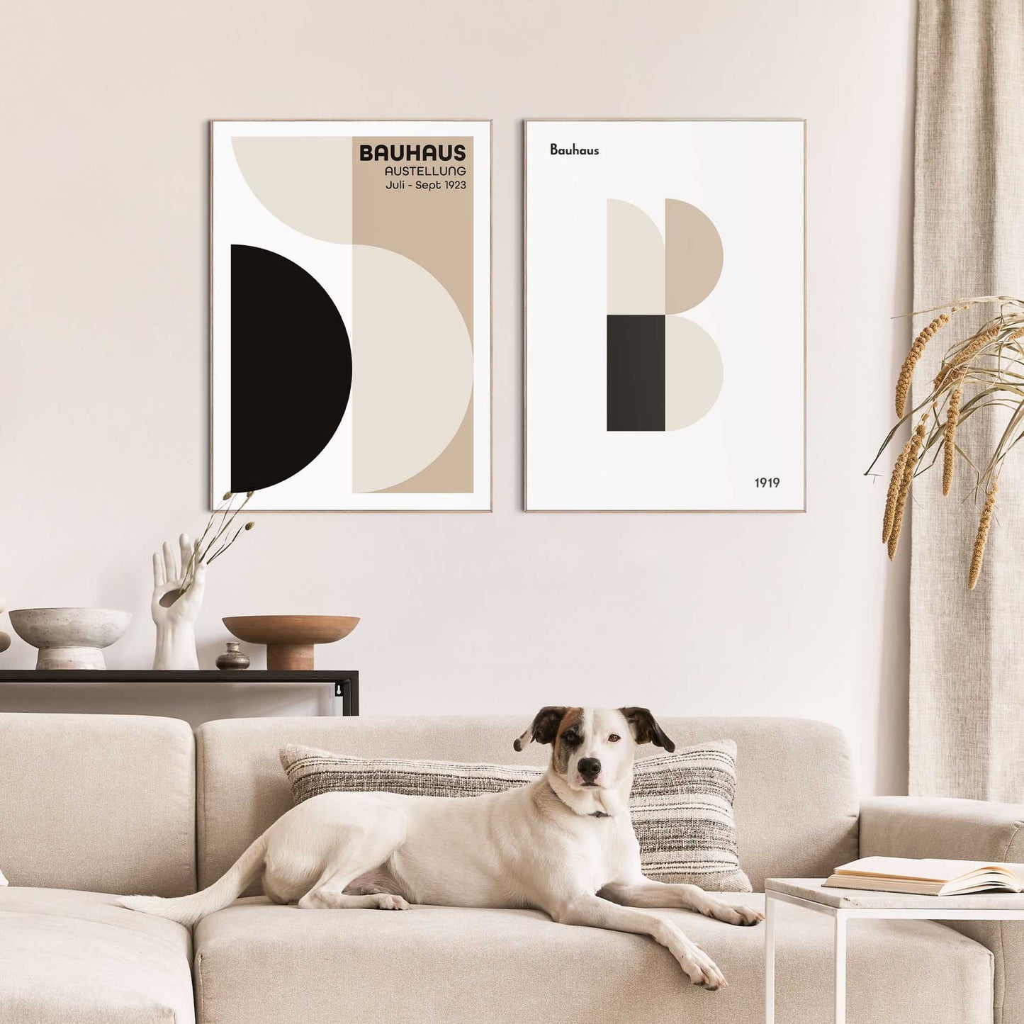 Framed Poster Bauhaus Black Set 70x50