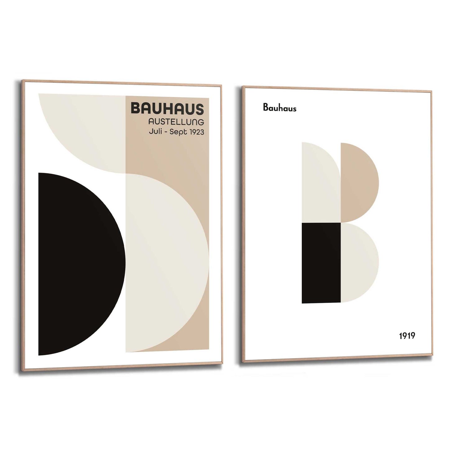 Framed Poster Bauhaus Black Set 70x50