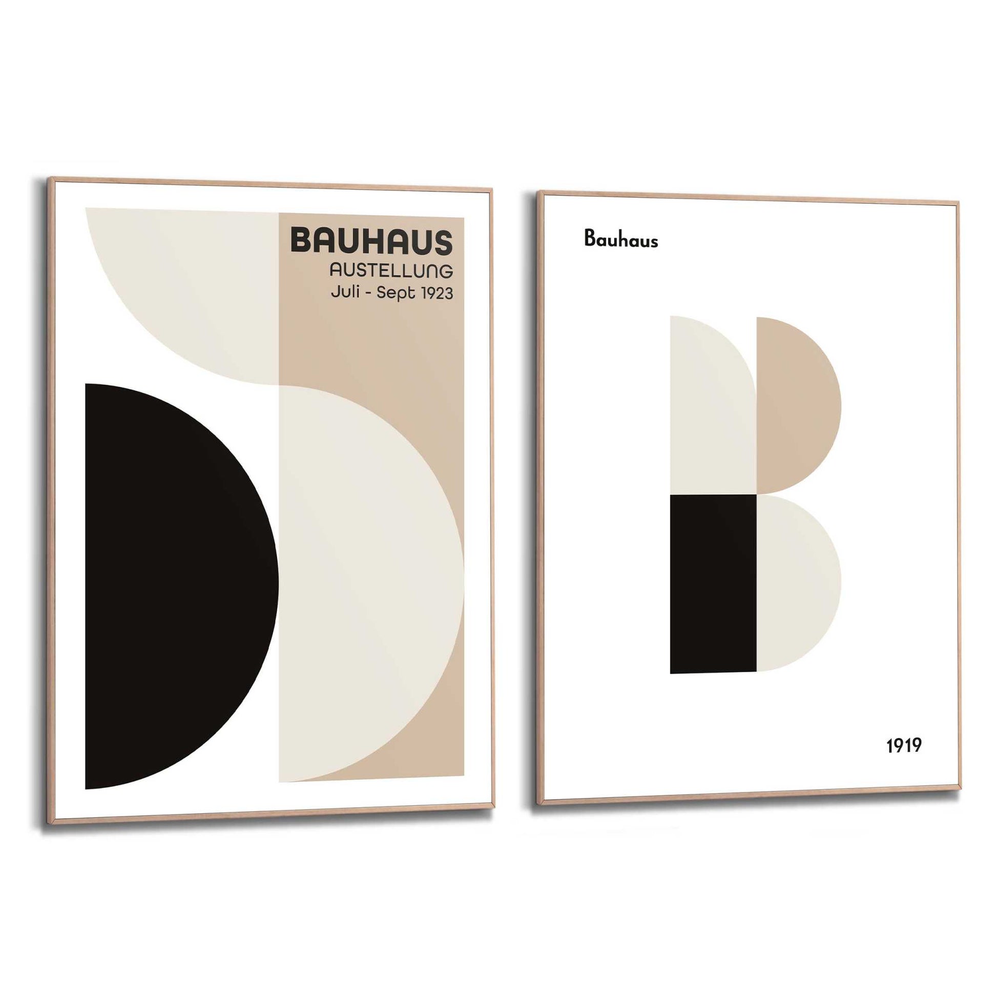 Framed Poster Bauhaus Black Set 70x50