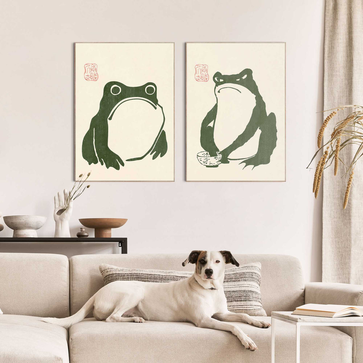 Framed Poster Matsumoto Hoji - Frog Set 70x50