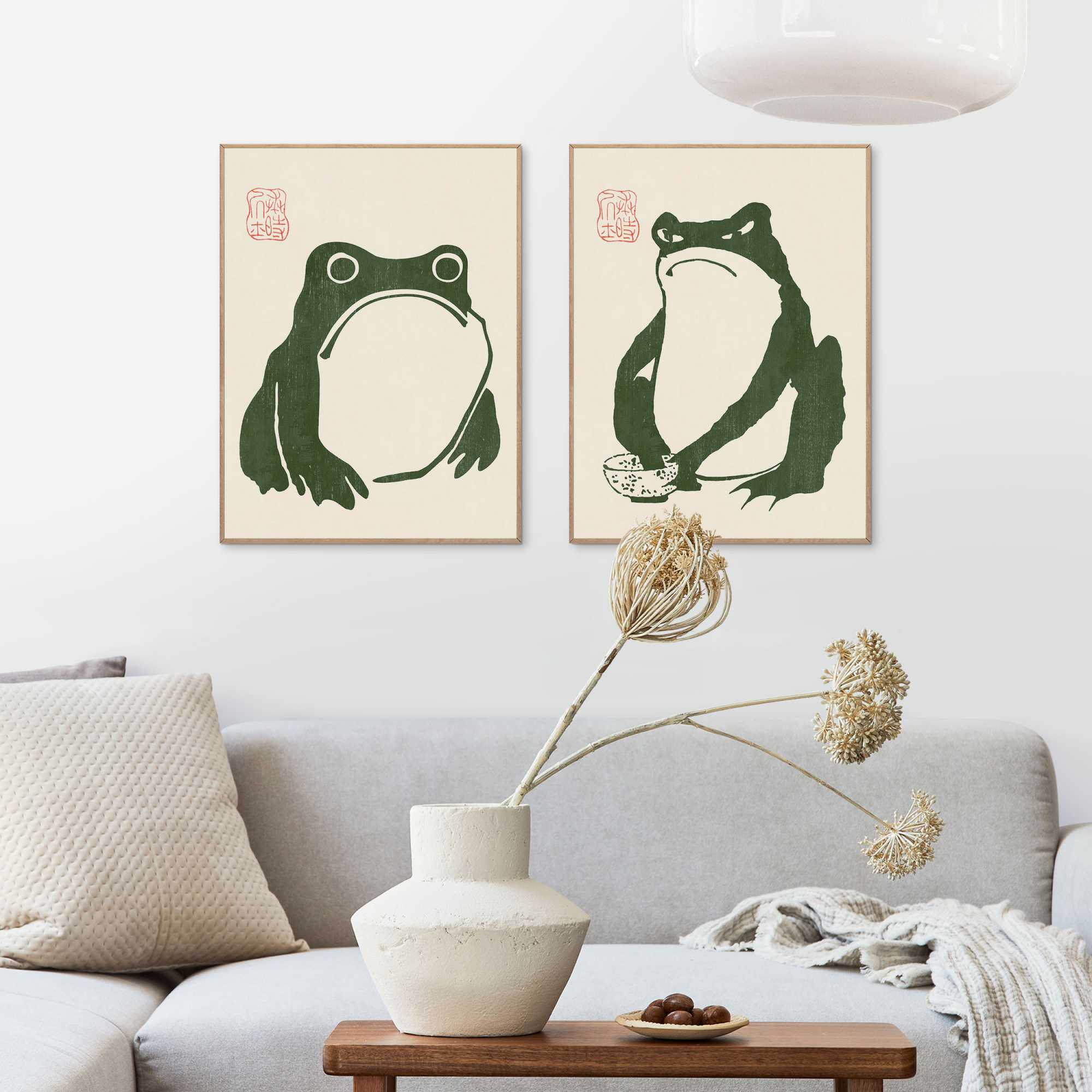Framed Poster Matsumoto Hoji - Frog Set 40x30 – Orangewallz