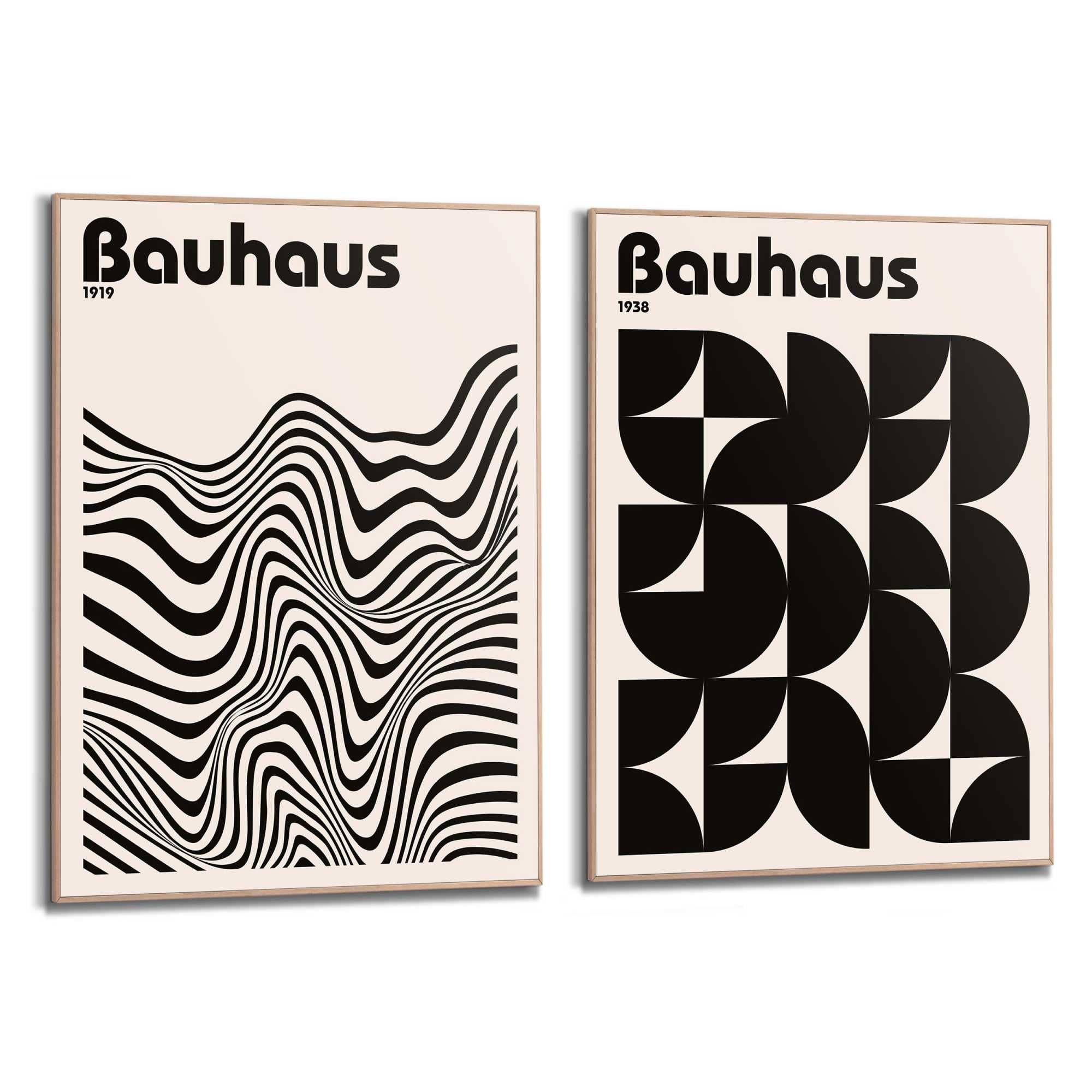 Framed Poster Bauhaus Abstract Set 70x50 – Orangewallz