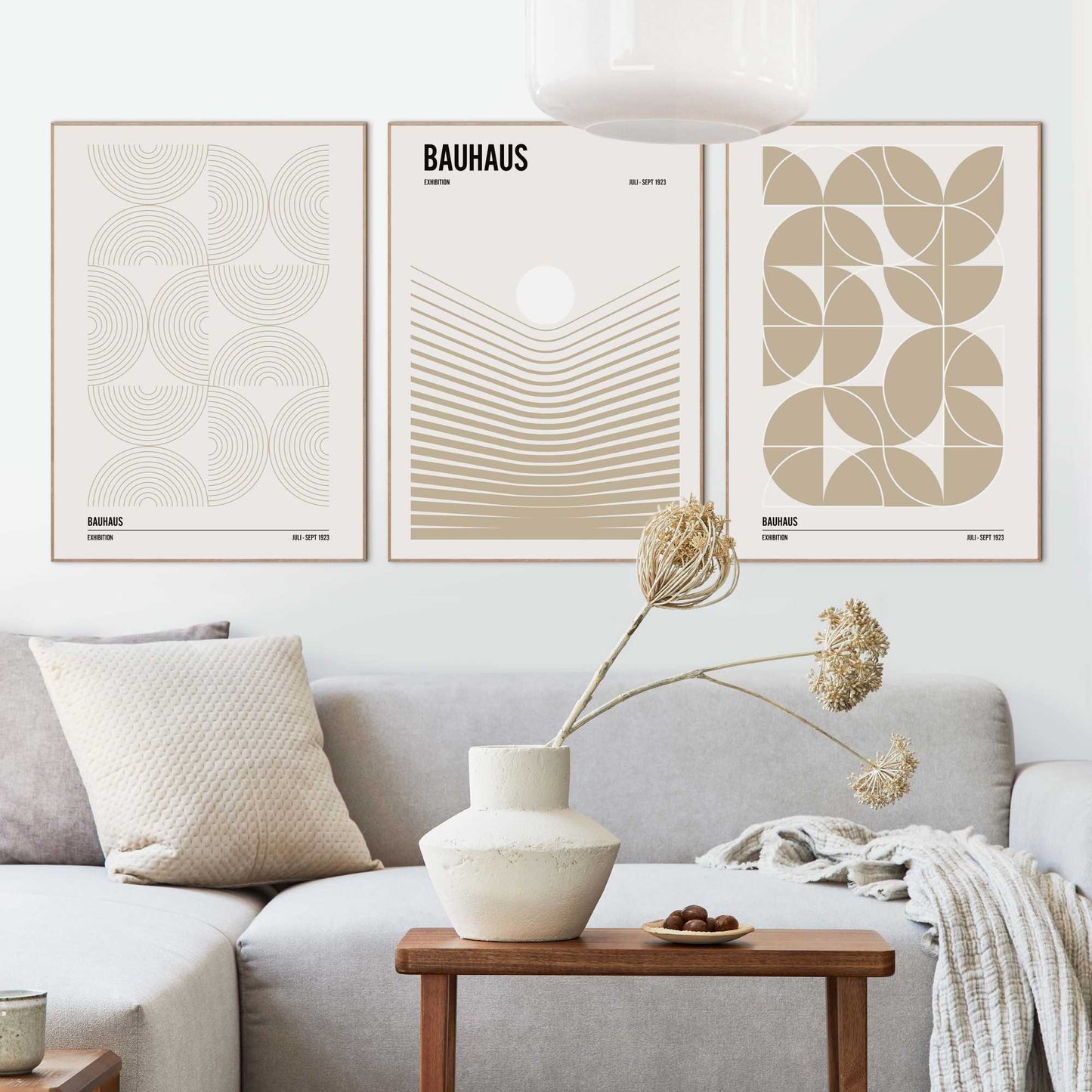 Framed Poster Bauhaus Neutrals Set 70x50