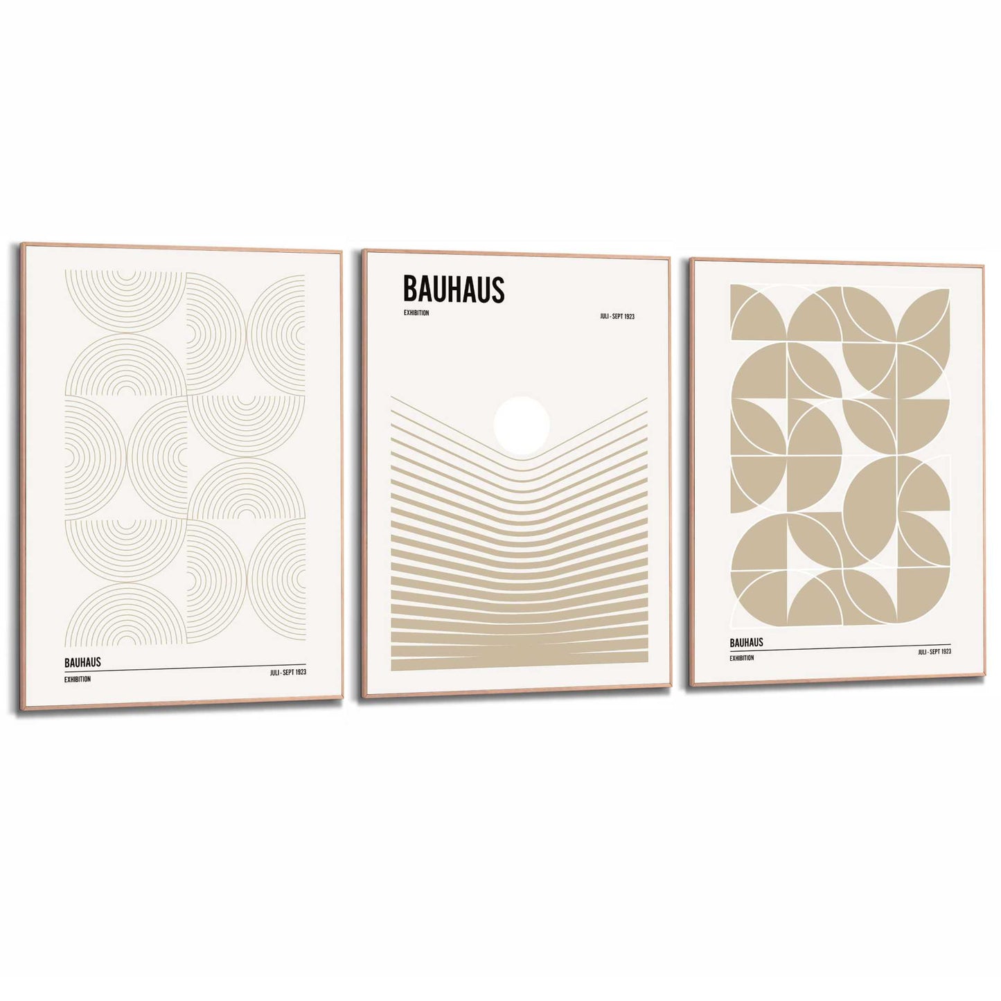 Framed Poster Bauhaus Neutrals Set 70x50