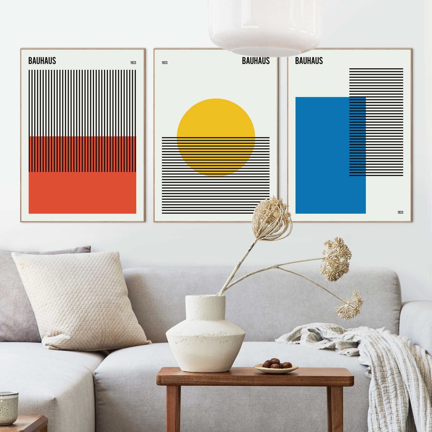 Framed Poster Bauhaus Primary I Set 70x50