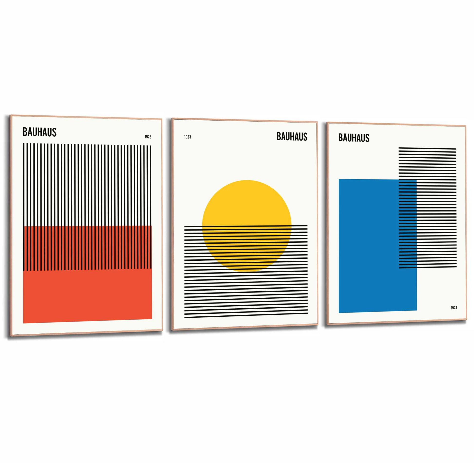 Framed Poster Bauhaus Primary I Set 70x50