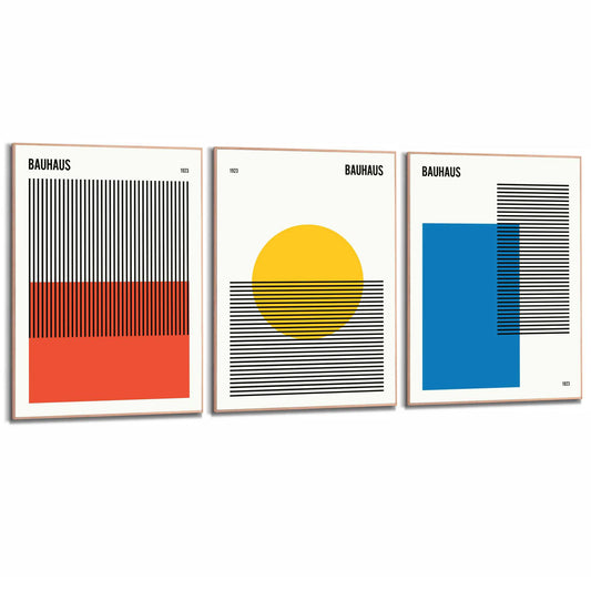 Framed Poster Bauhaus Primary I Set 70x50