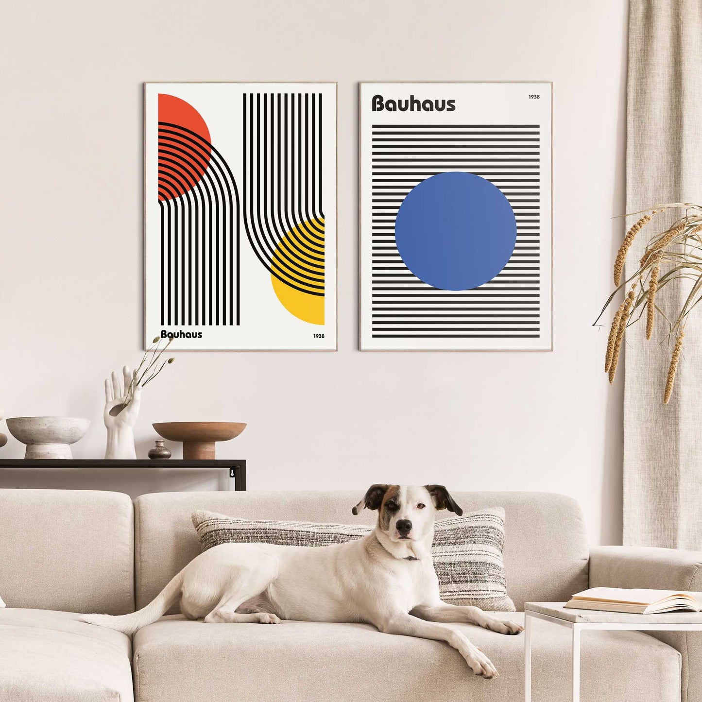 Framed Poster Bauhaus Primary II Set 70x50