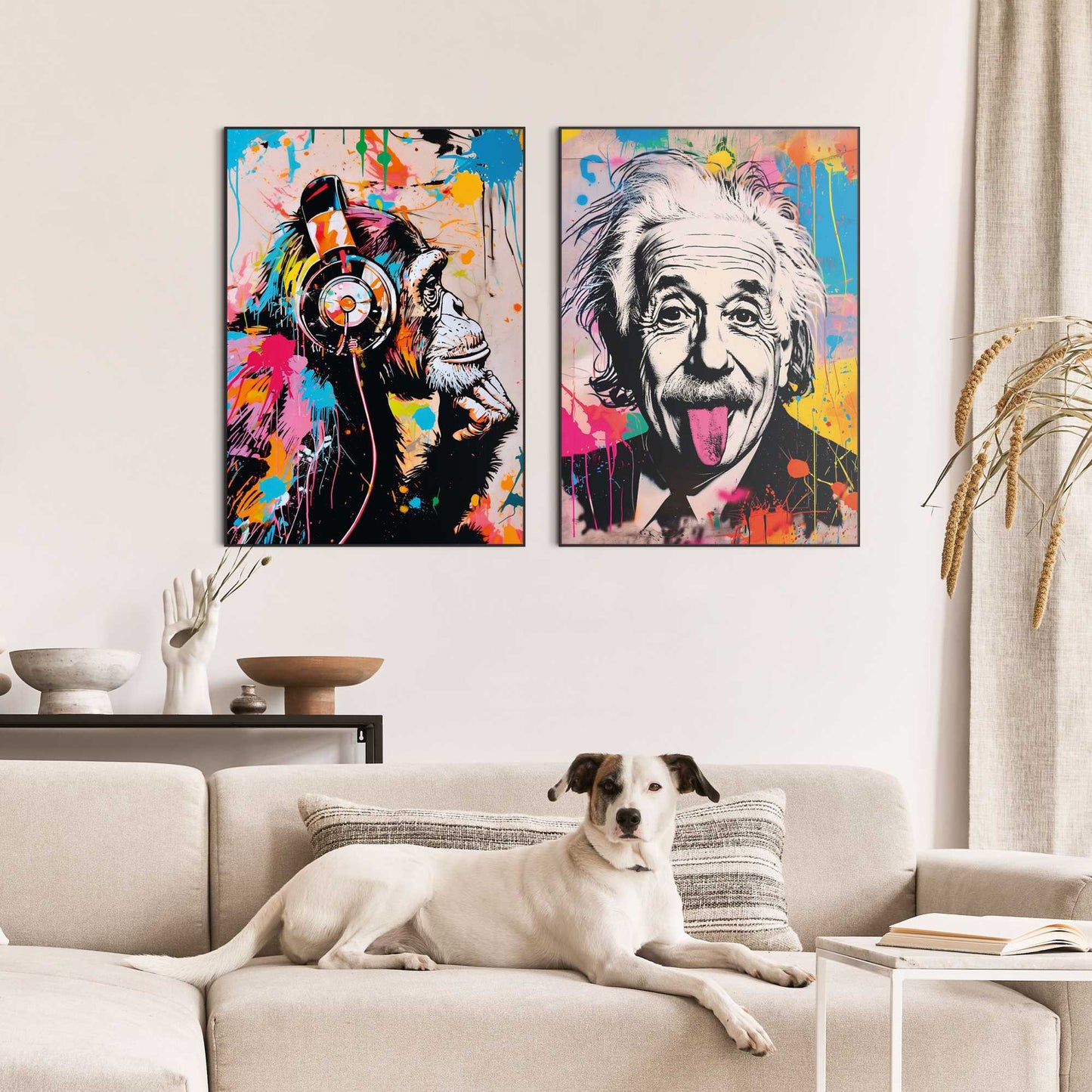 Framed Poster Street Art Duo Popular 70x50