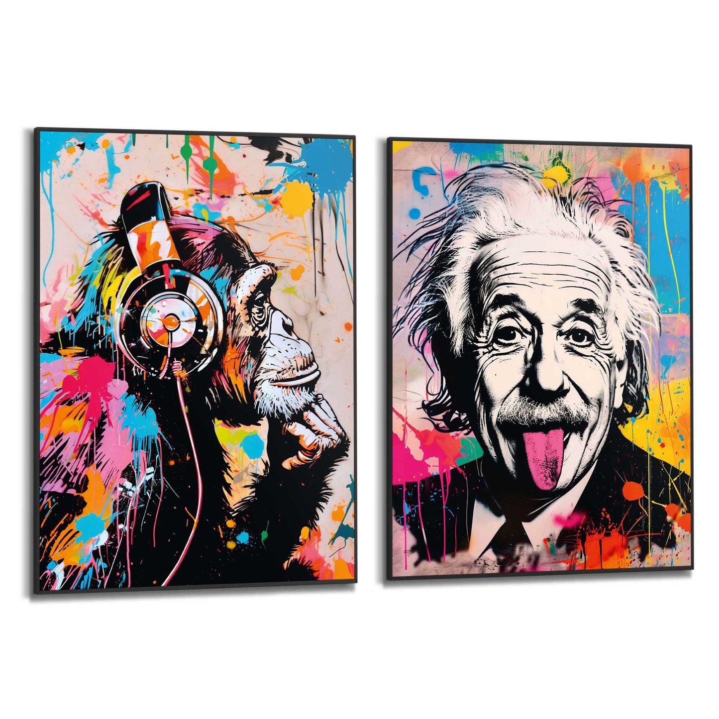 Framed Poster Street Art Duo Popular 70x50