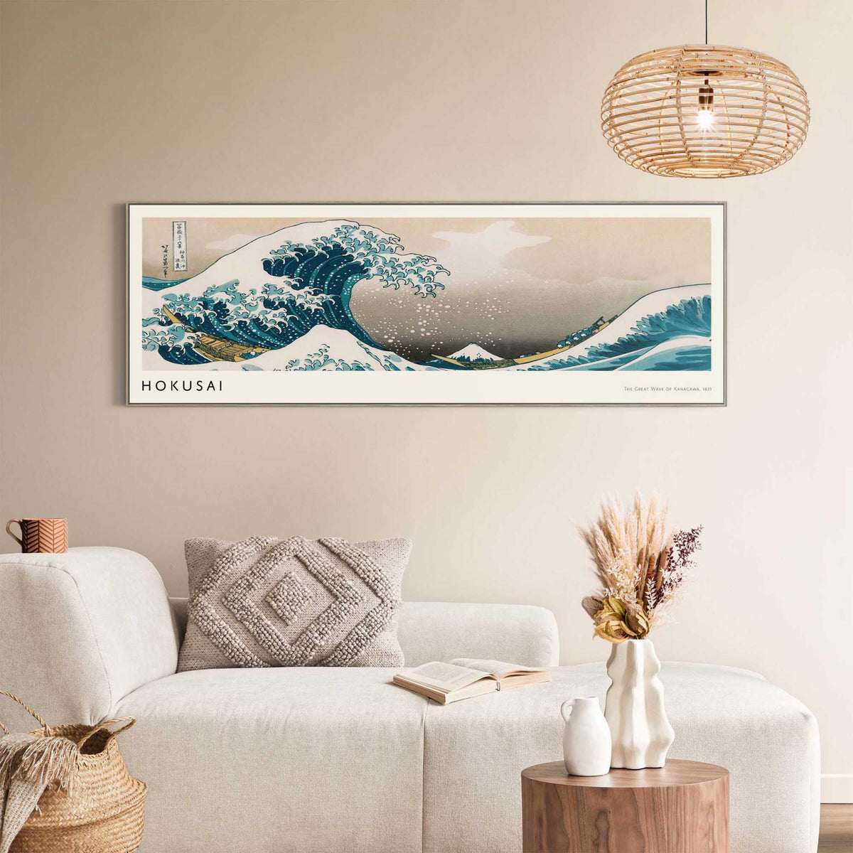 Canvas Hokusai - The Great Wave 40x120