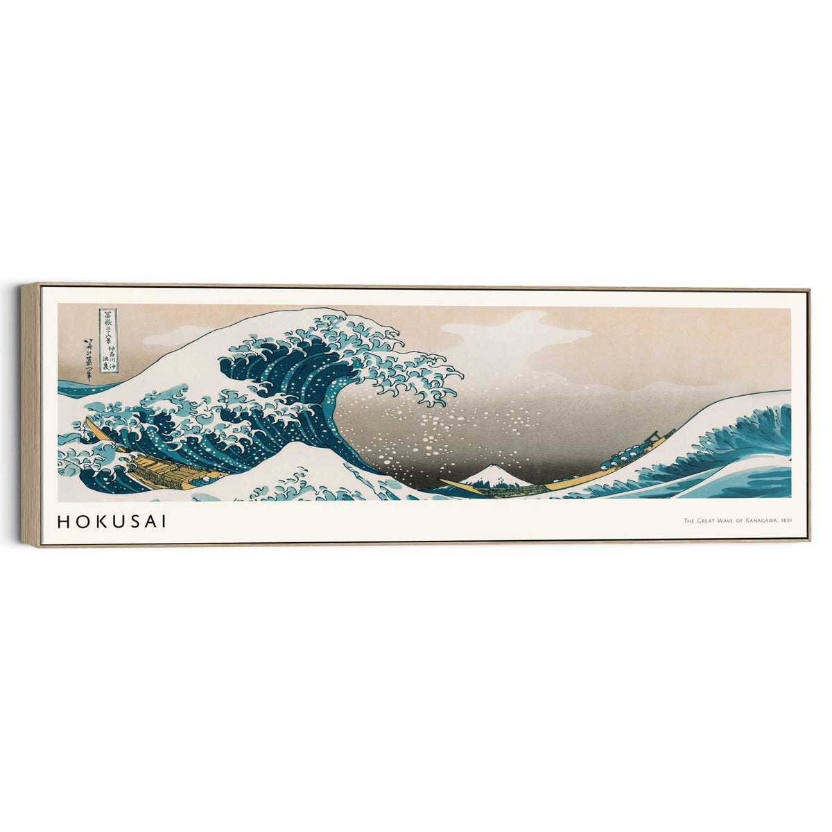Canvas Hokusai - The Great Wave 40x120