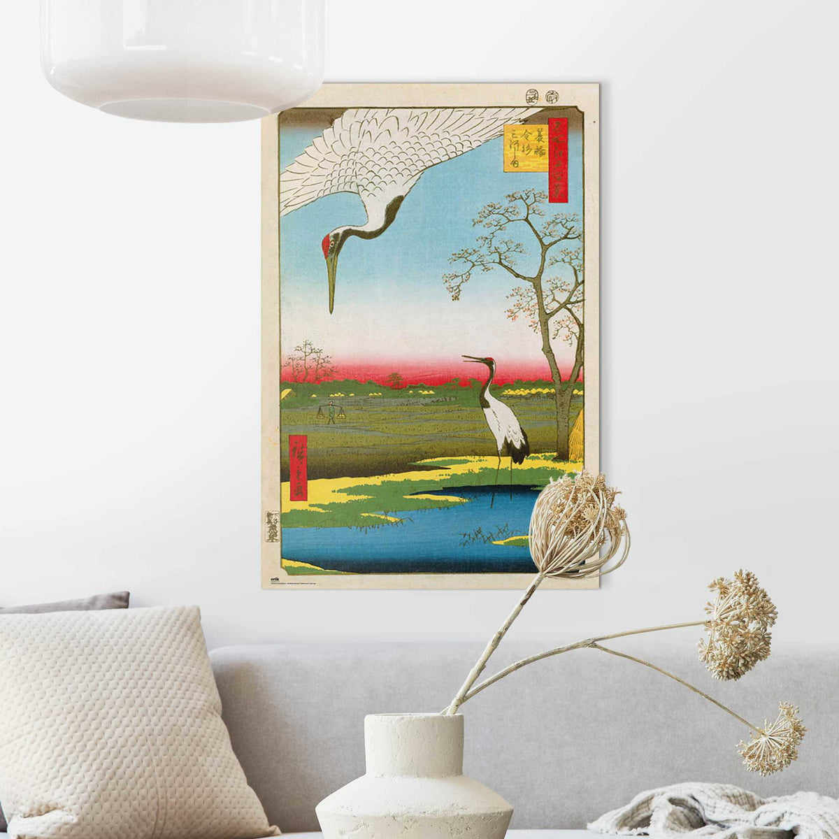 Wall Art Panel Hiroshige - Minowa Kanasugi at Mikawshima 90x60