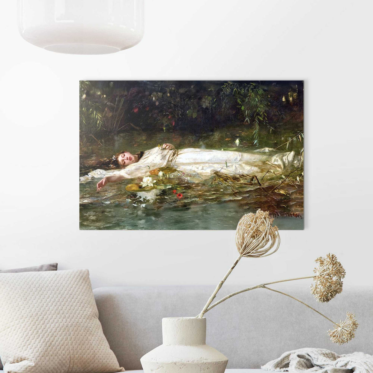 Wall Art Panel Friedrich Wilhelm Theodor Heyser - Ophelia 60x90