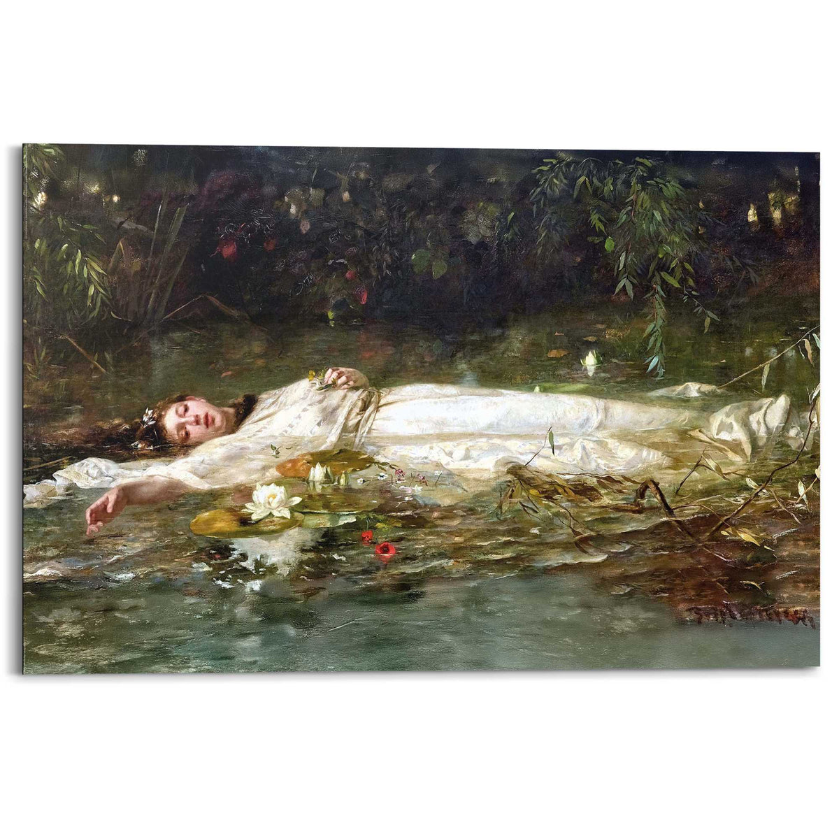 Wall Art Panel Friedrich Wilhelm Theodor Heyser - Ophelia 60x90