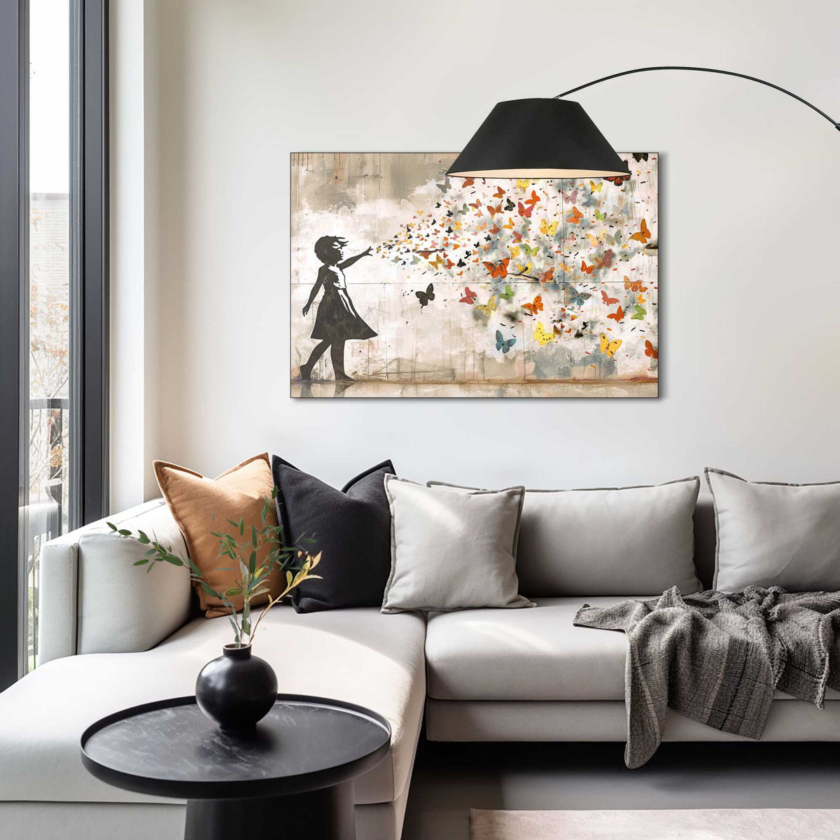 Wall Art Panel Balloon Girl Bright - warm 60x90