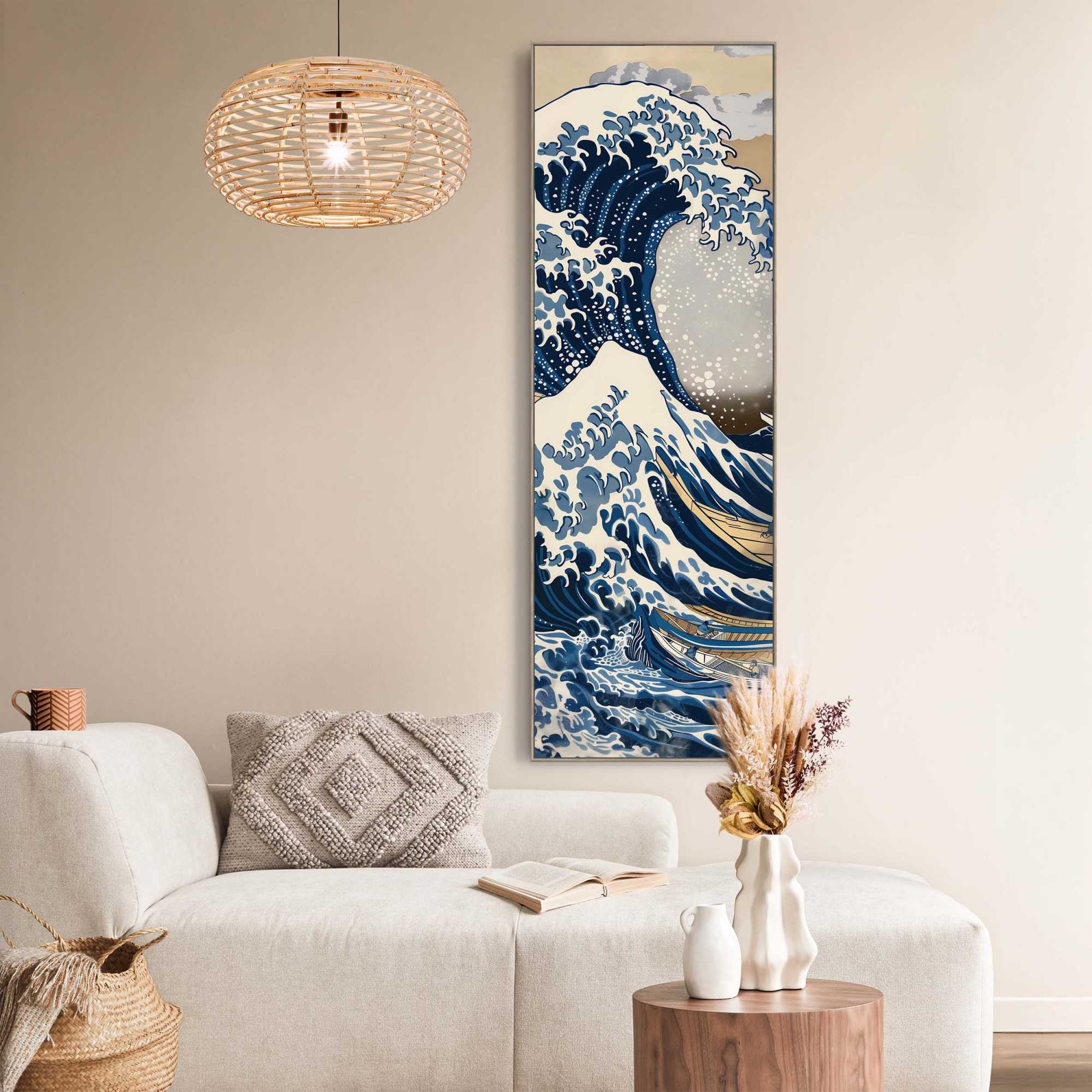 Canvas The Great Wave - portrait 120x40 – Orangewallz