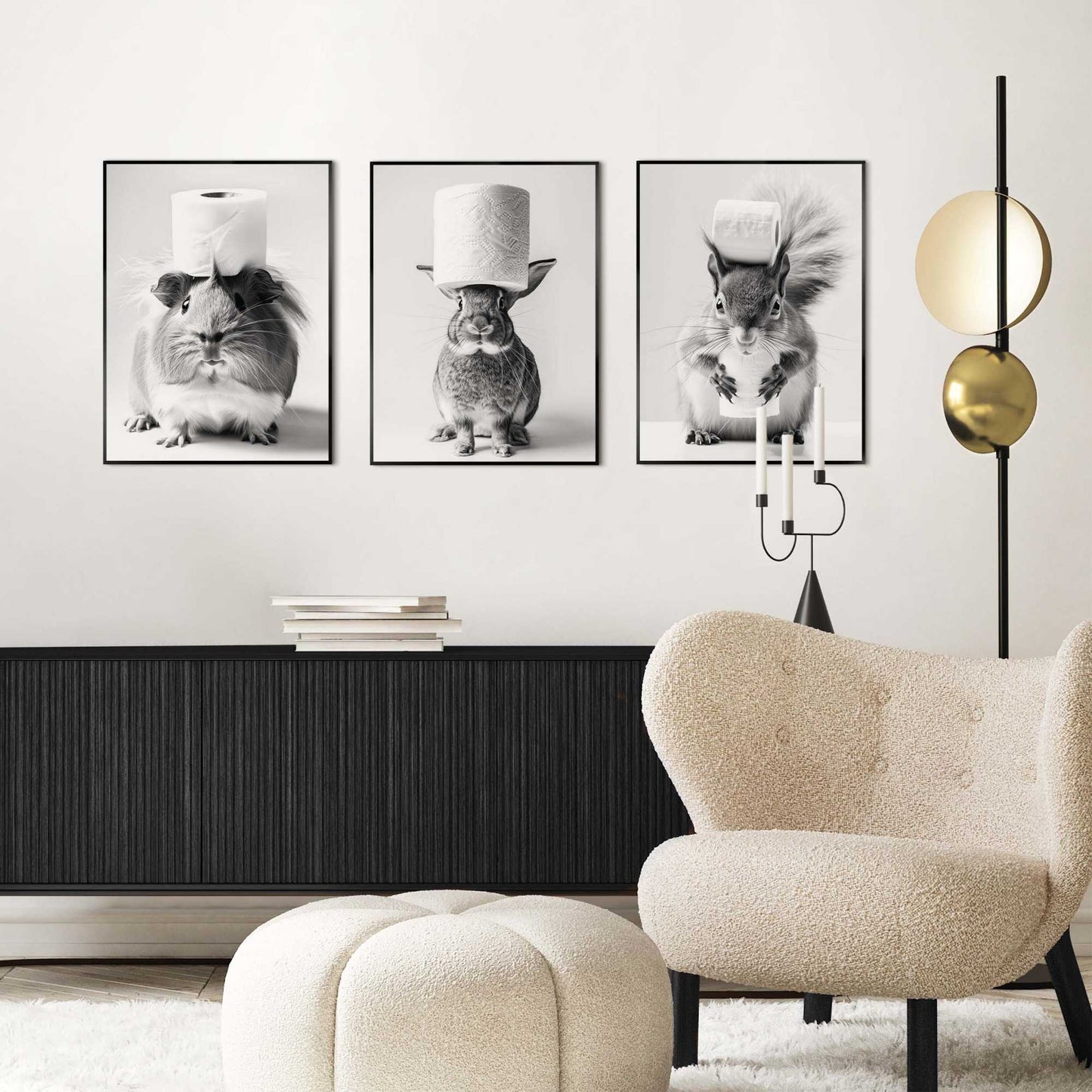 Framed Poster Toilet Paper Set 40x30
