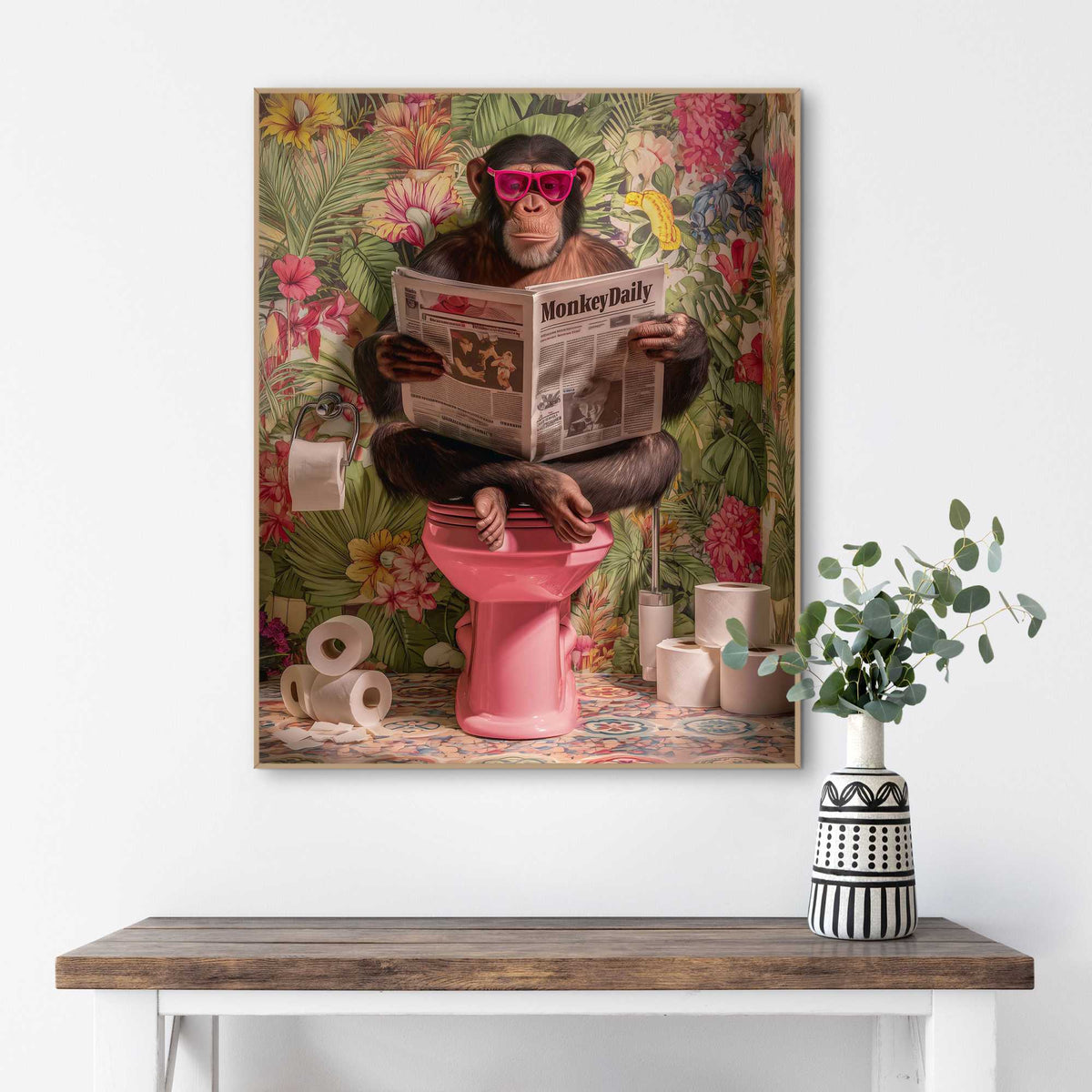 Framed Poster Little Break - Pink 50x40