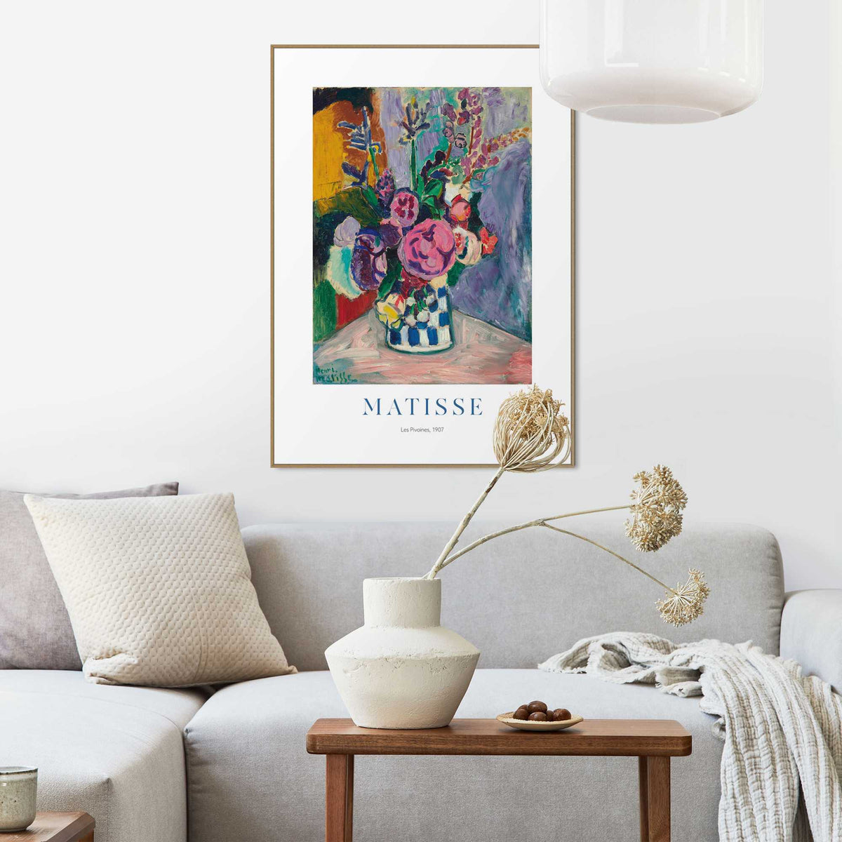 Framed Poster Matisse - flowers 70x50