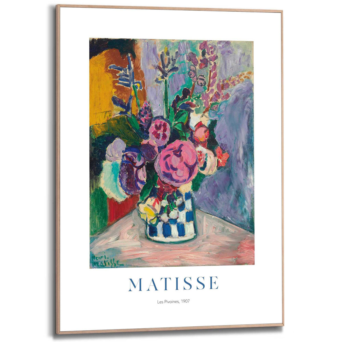 Framed Poster Matisse - flowers 70x50