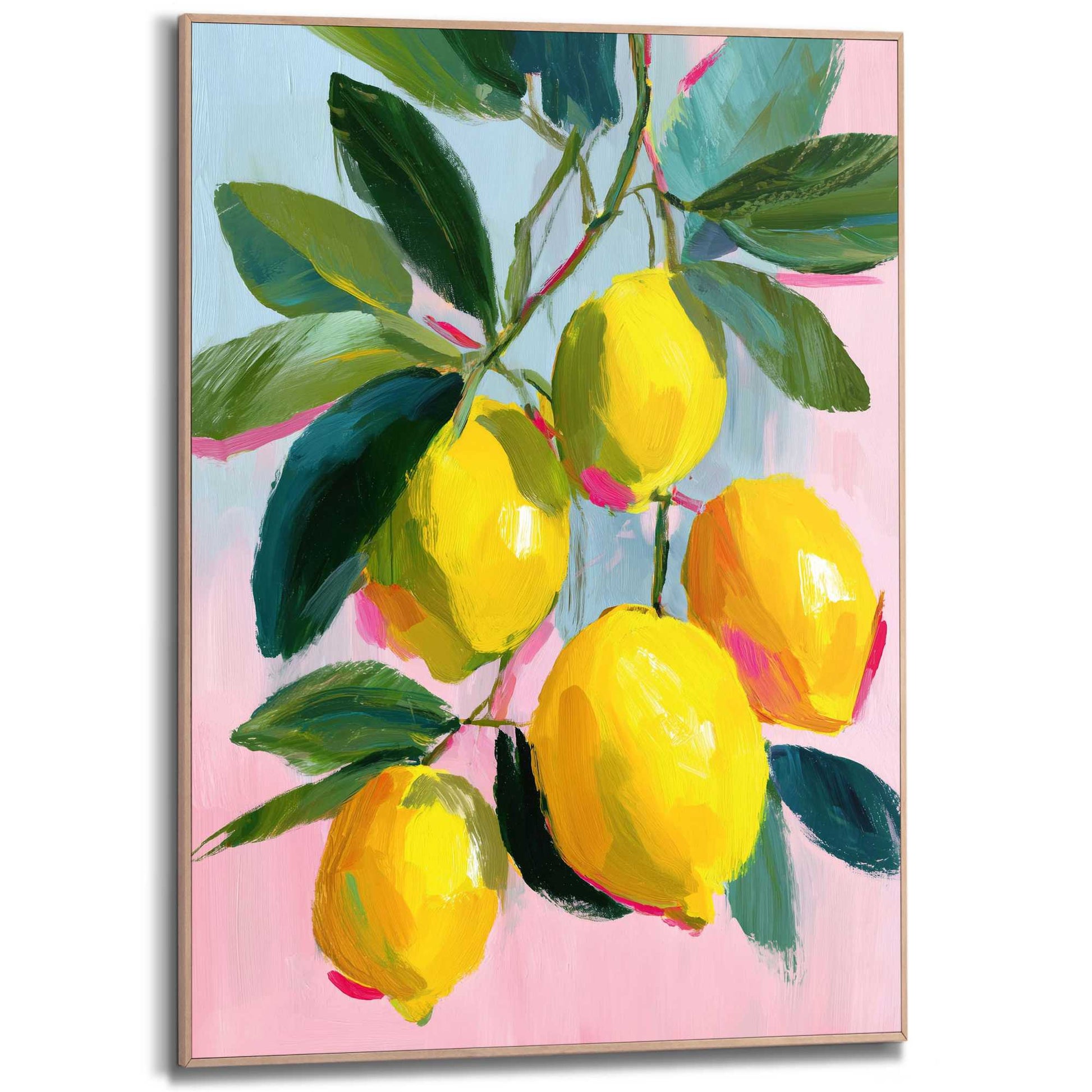 Framed Poster Lemons 70x50