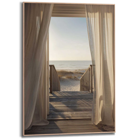 Framed Poster Waving Curtains 70x50