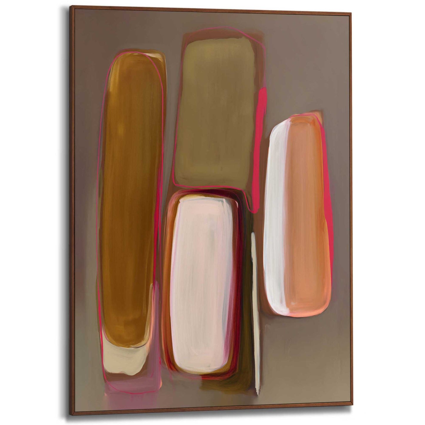 Framed Poster Green Abstract 70x50