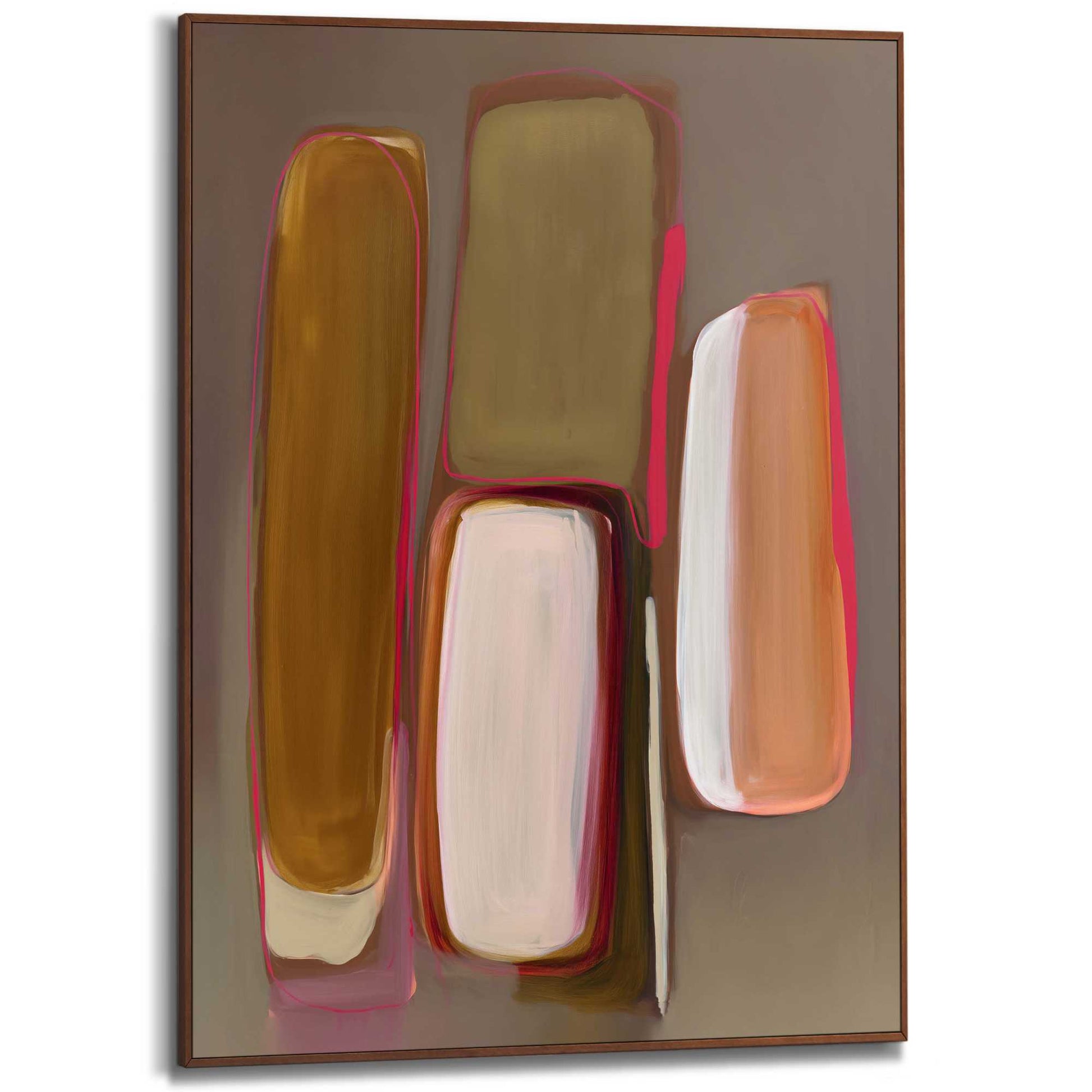 Framed Poster Green Abstract 70x50