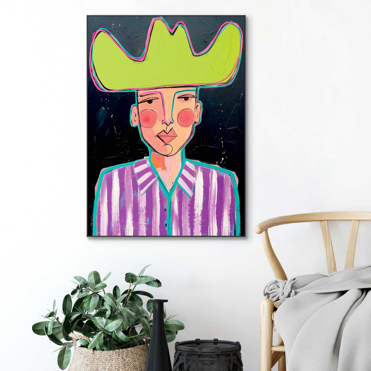 Framed Poster Cowboy Colours 70x50