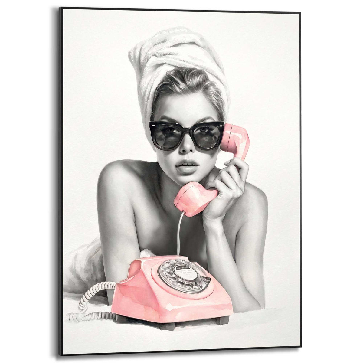 Framed Poster Who's Calling 70x50