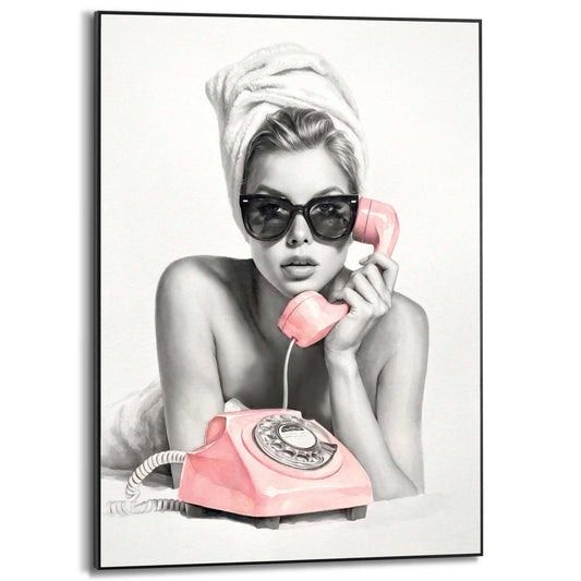 Framed Poster Who's Calling 70x50