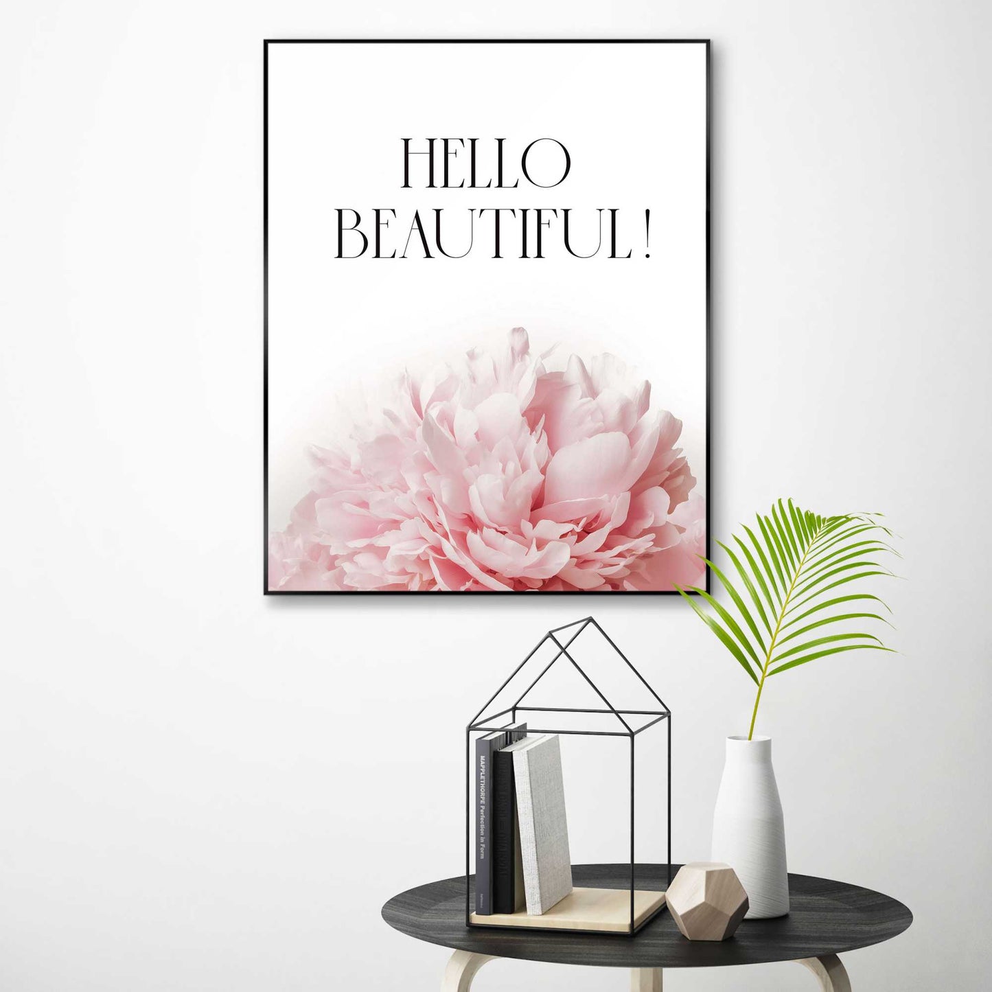 Framed Poster Hello 50x40