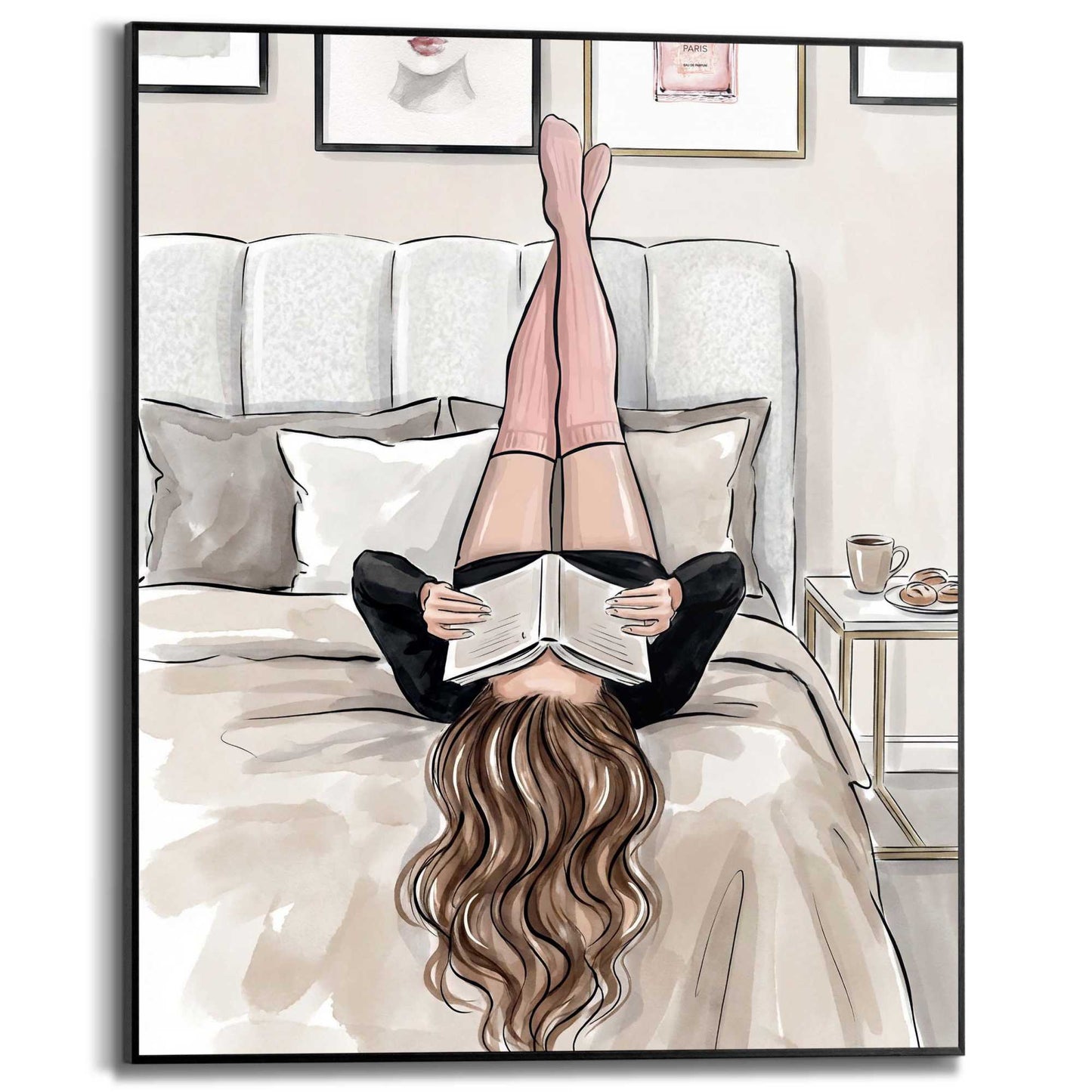 Framed Poster Girl Readings 50x40