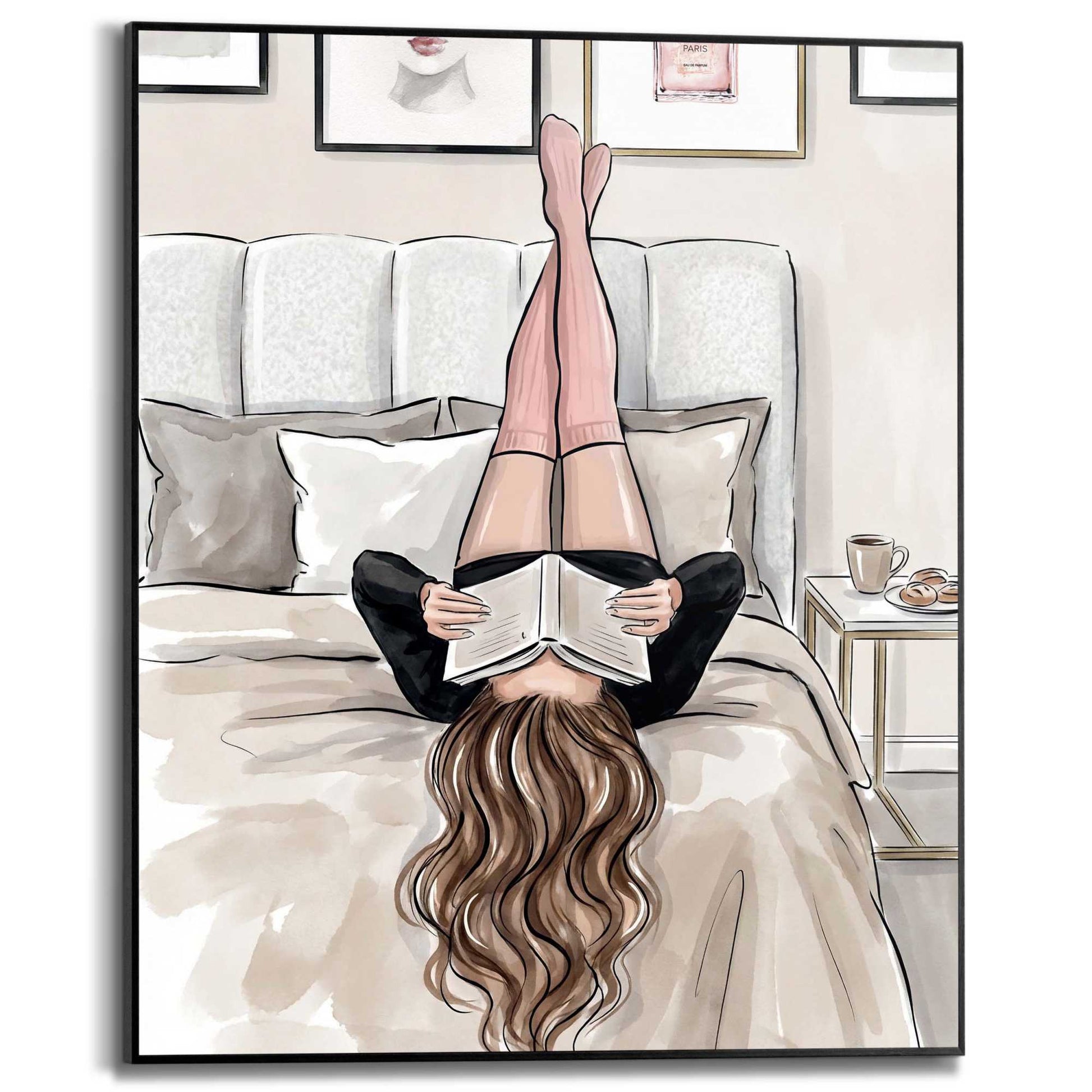 Framed Poster Girl Readings 50x40