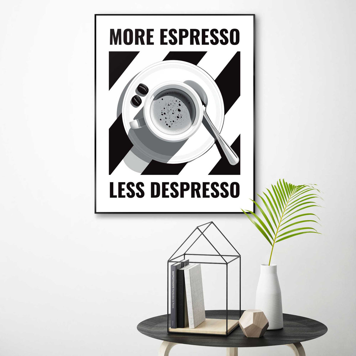 Framed Poster More or Less 50x40
