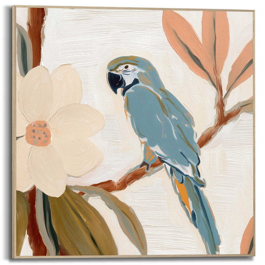 Framed Poster Blue Bird 50x50