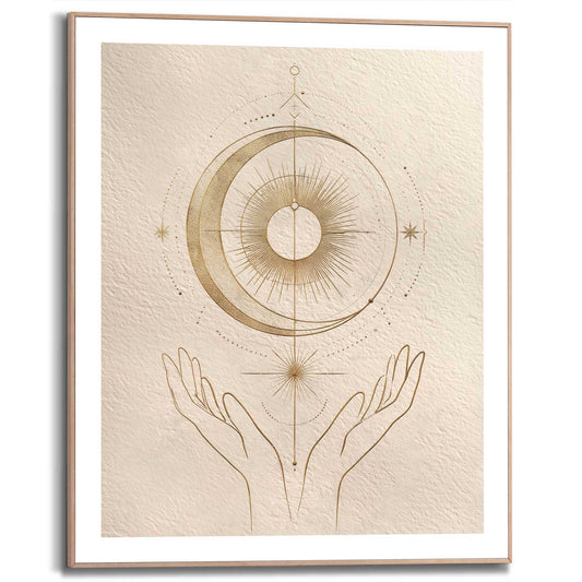 Framed Poster Healing Hands 50x40