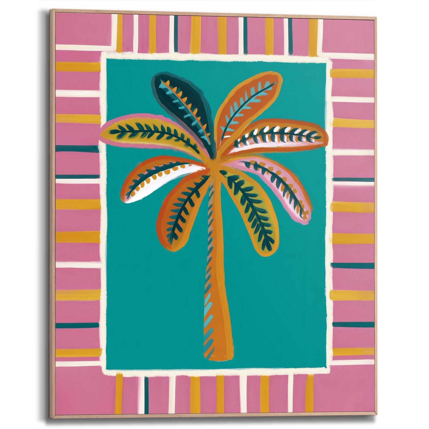 Framed Poster Palm Illustration 50x40
